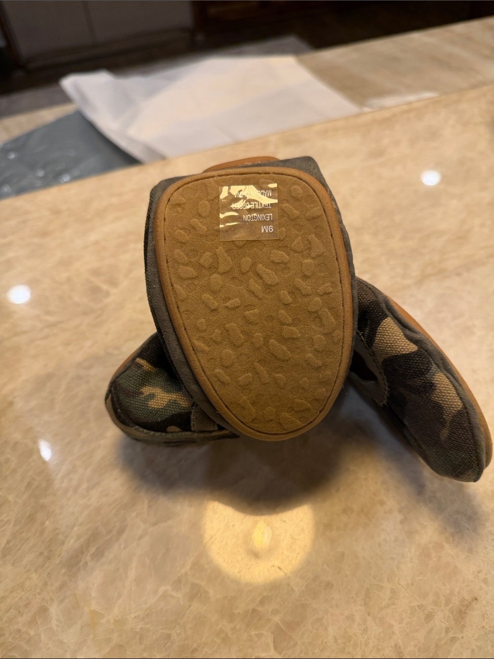 Women Camo Slip-On Foldable Slippers - Green Camouflage. Brand New!